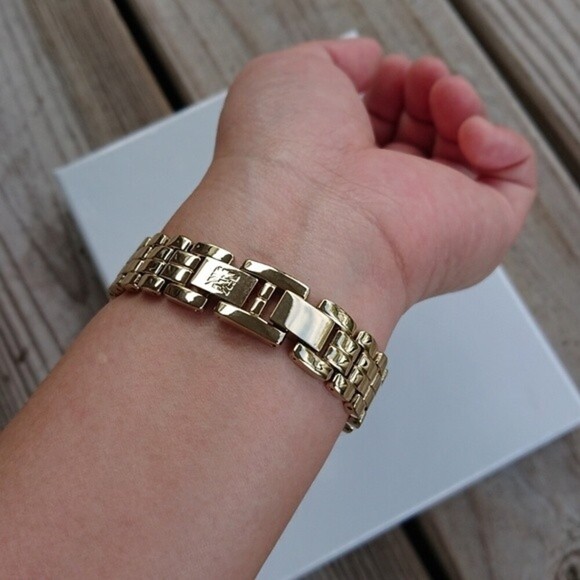 Anne Klein Gold-Tone with Crystal blue dial Watch - Picture 4 of 9